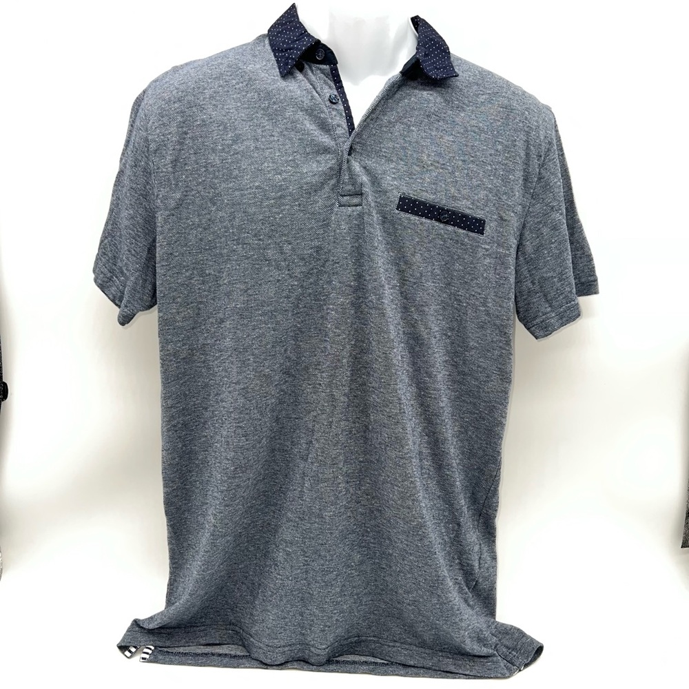 Cactus Dark Gray Polo Shirt with Navy Accents